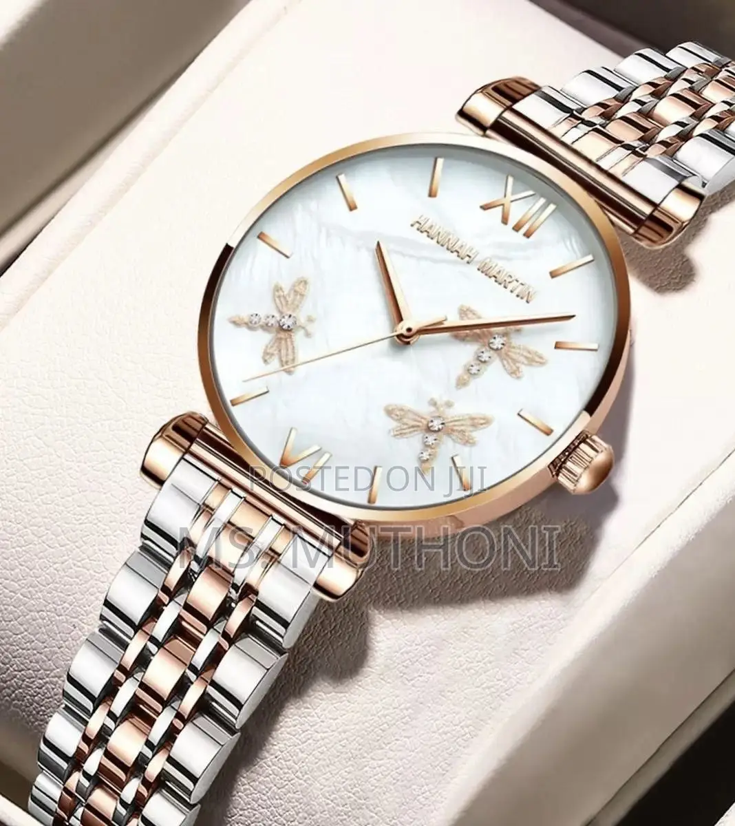 Dragonfly Pearl Shell Dial and Japanese Quartz Movement Hm Ladies