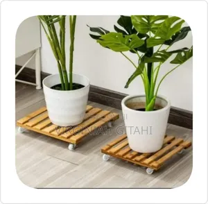 New Wooden Plant Roller Base Stand