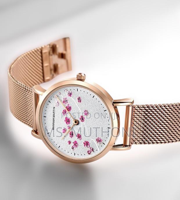 White Dial Adorned With a Pink Floral Pattern Hm Ladies - thumbnail 2