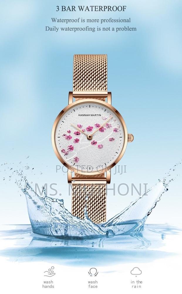 White Dial Adorned With a Pink Floral Pattern Hm Ladies - thumbnail 4