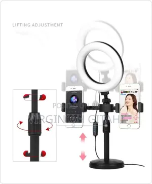 *6inch Led Selfie Stand Ringlight With 3 Modes and Dual Phone Holder