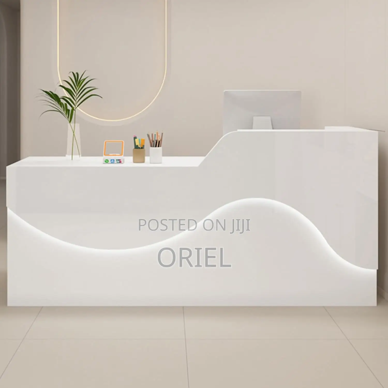 Recption Desk : 1.8m Sleek Professional Office Reception Desk