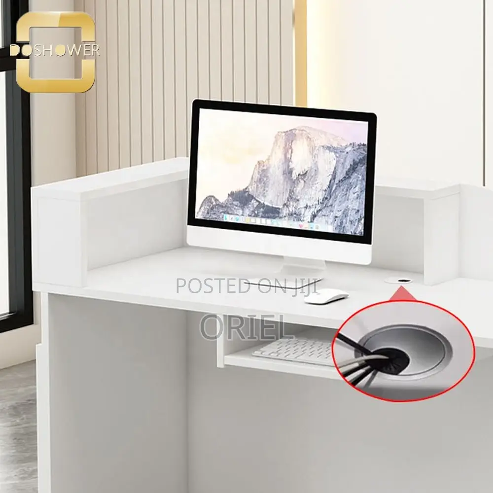 Recption Desk : 1.8m Sleek Professional Office Reception Desk