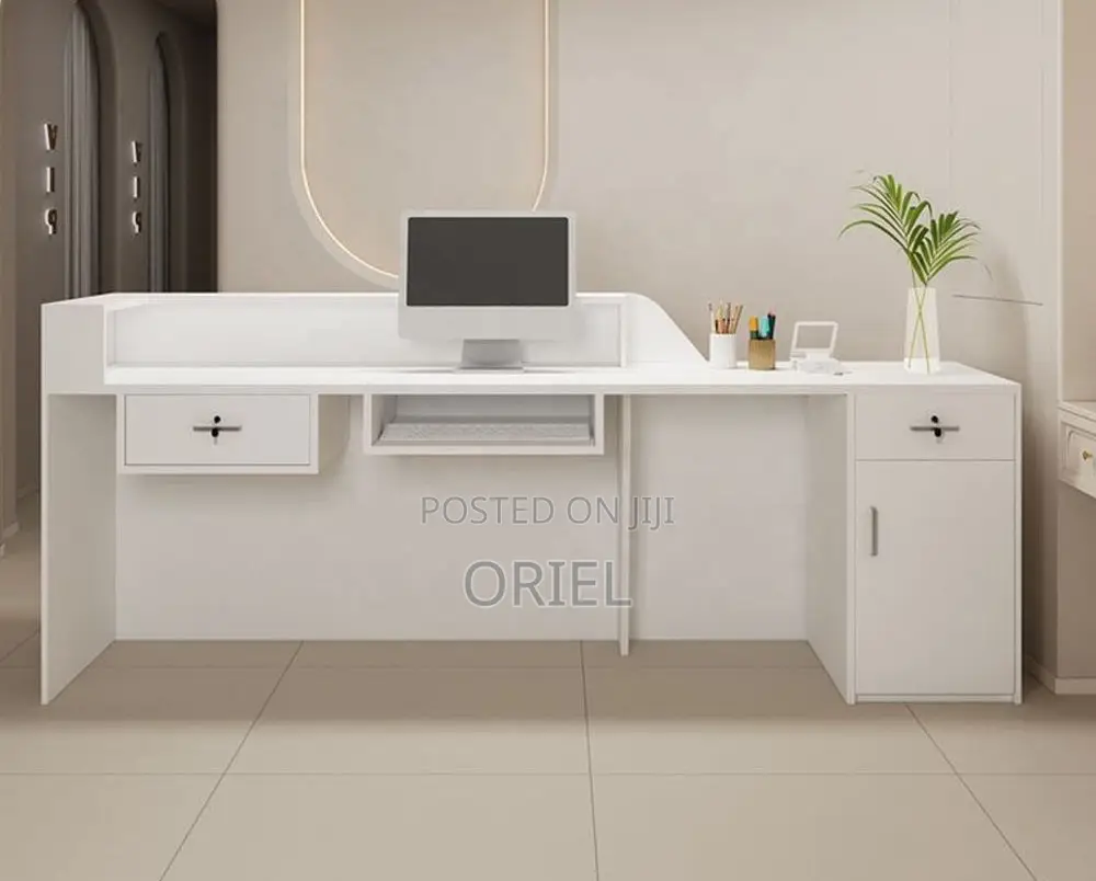 Recption Desk : 1.8m Sleek Professional Office Reception Desk