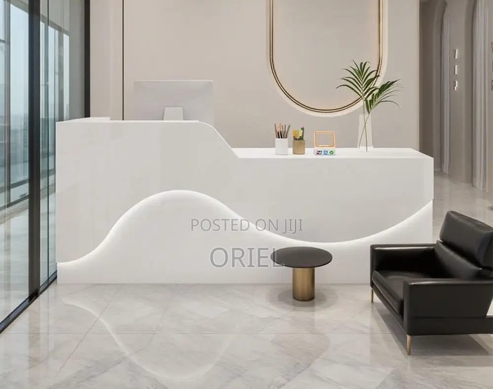 Recption Desk : 1.8m Sleek Professional Office Reception Desk