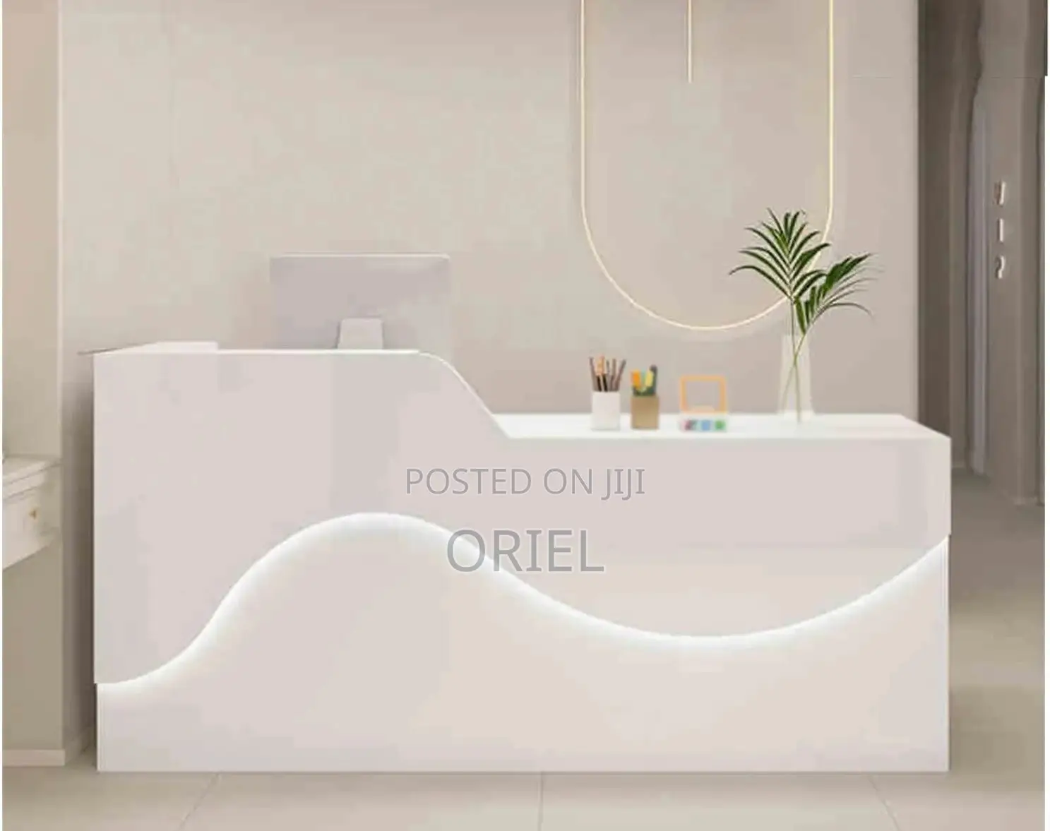 Recption Desk : 1.8m Sleek Professional Office Reception Desk