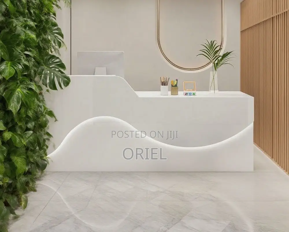 Recption Desk : 1.8m Sleek Professional Office Reception Desk