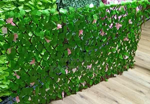Balcony Expandable Privacy Panels Artificial Creeping Plant - Green