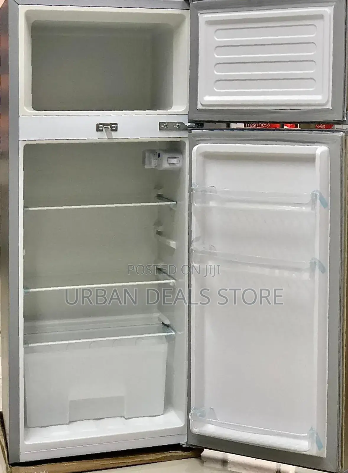 Silver Volsmart 118 Litres Double Door Refrigerator