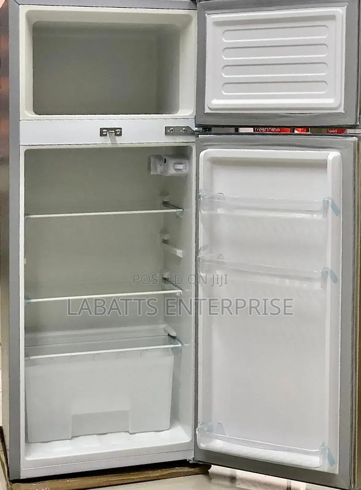 Silver Volsmart 118 Litres Double Door Refrigerator