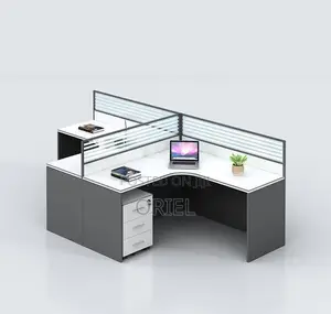 Office Workstation : 2-Way Curved Modular Office Workstation