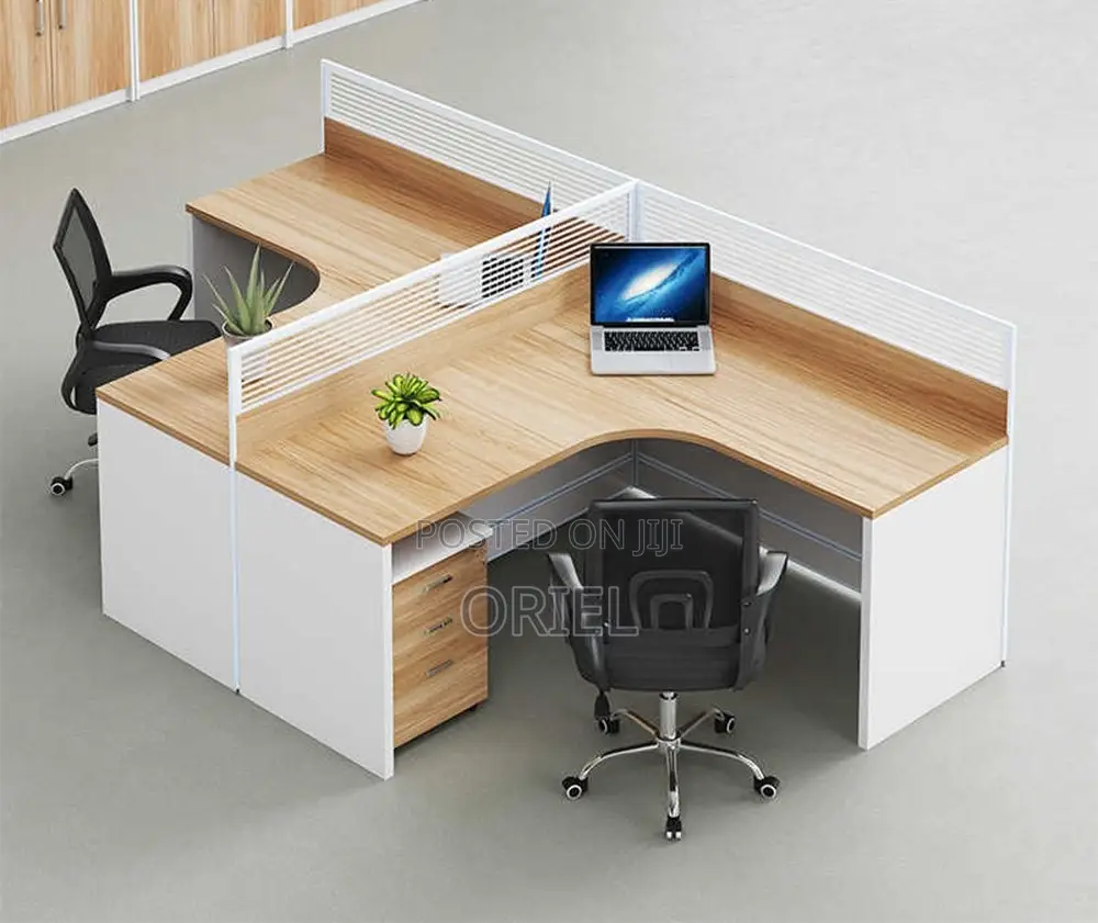 Office Workstation : 2-Way Curved Modular Office Workstation