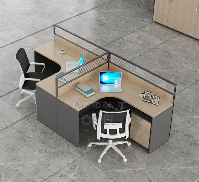 Office Workstation : 2-Way Curved Modular Office Workstation
