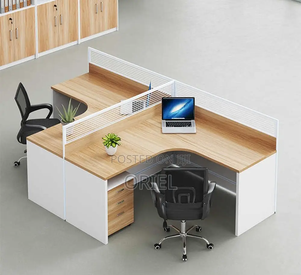 Office Workstation : 2-Way Curved Modular Office Workstation