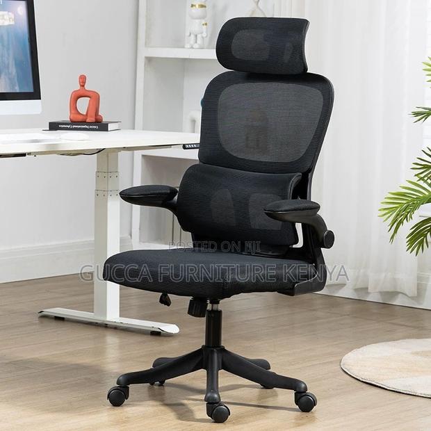 Ergonomic Computer Chair With Lift-Up Armrests - thumbnail 7