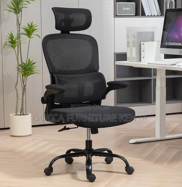 Ergonomic Computer Chair With Lift-Up Armrests - thumbnail 9