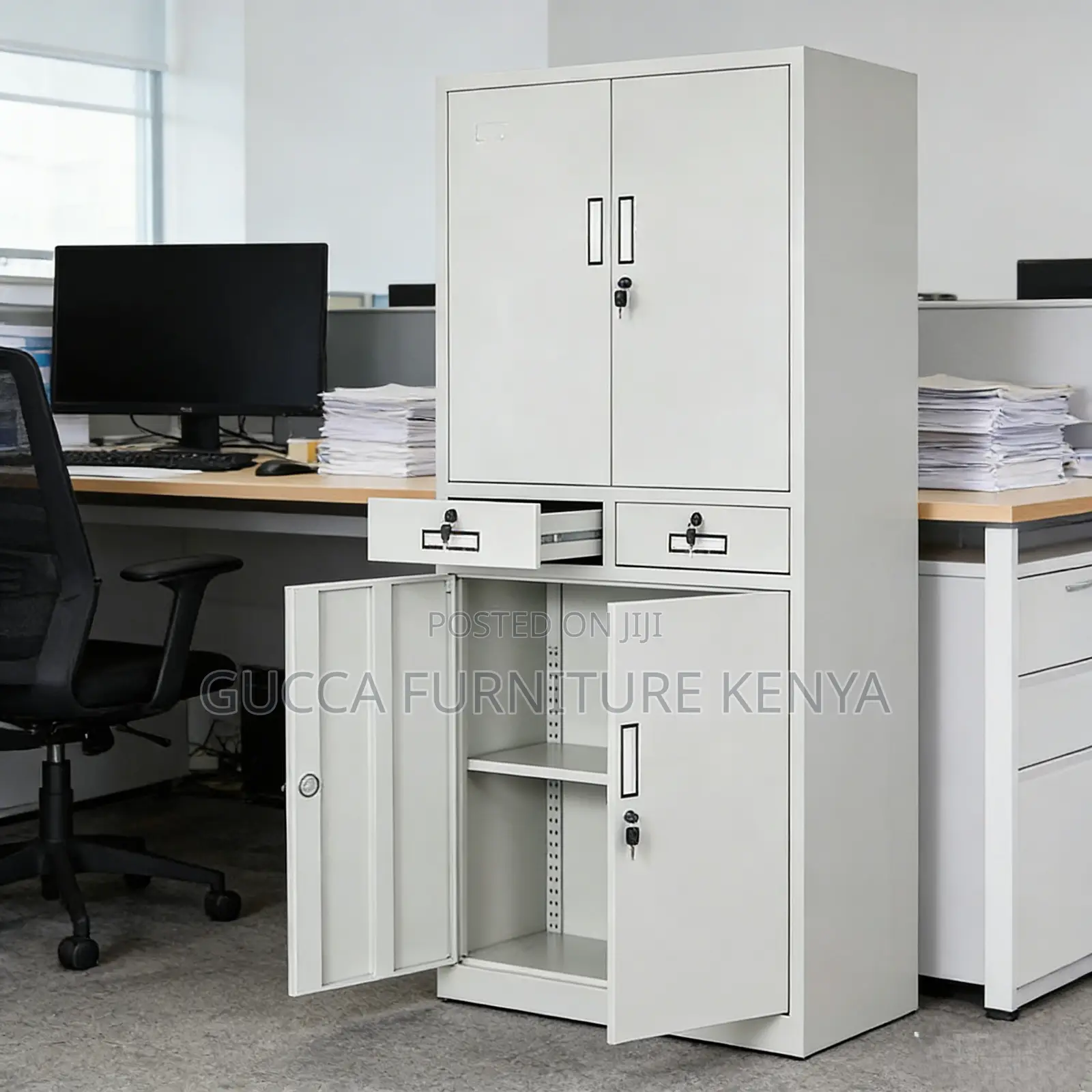 4-Door's Steel Office Filling Cabinet With Drawers