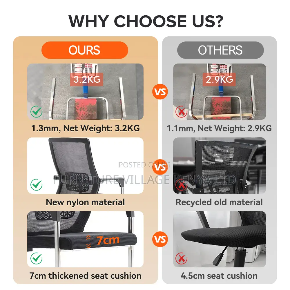 Office Chair : Black Mesh Conference Office Chair