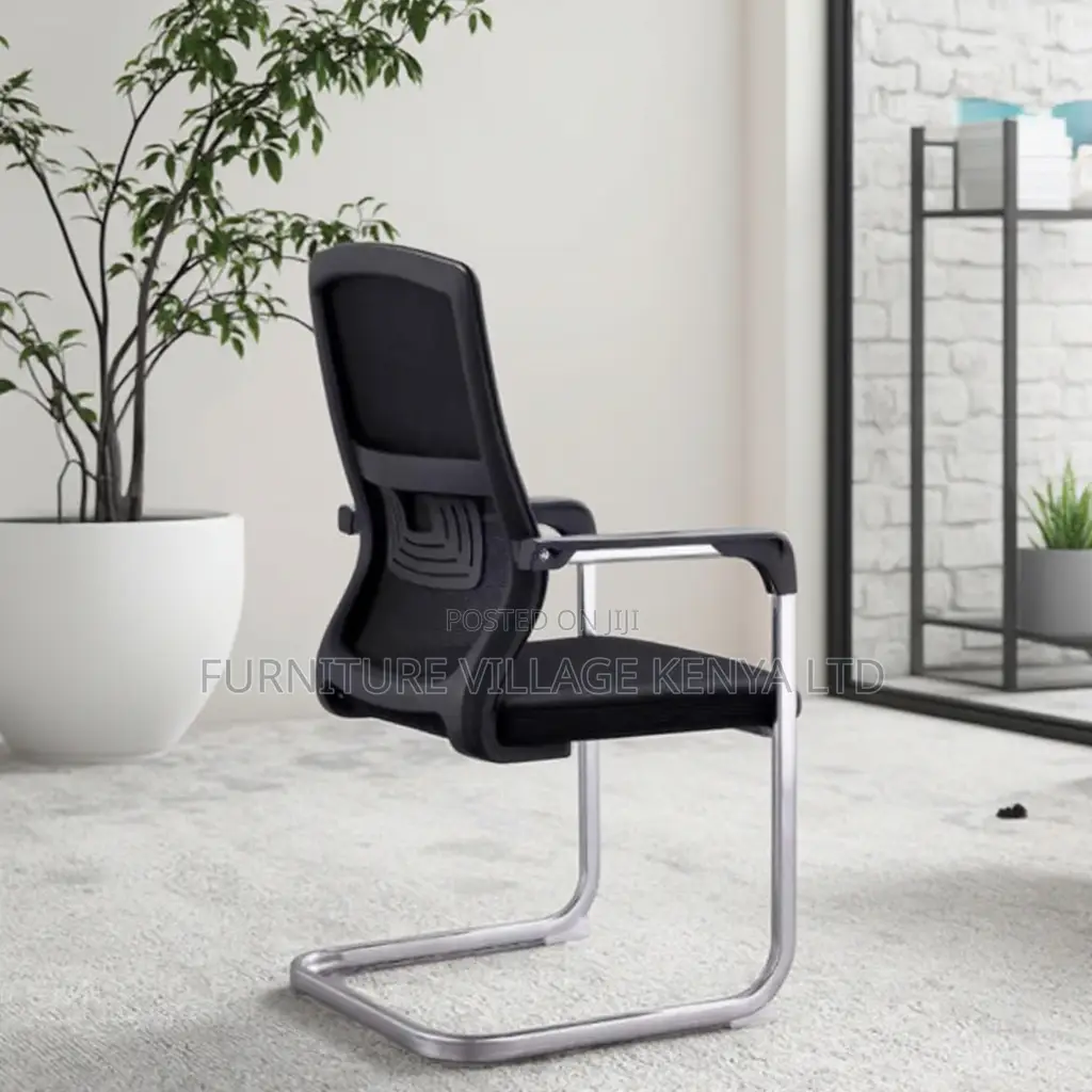 Office Chair : Black Mesh Conference Office Chair
