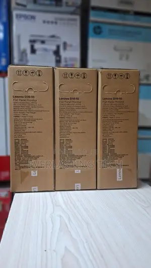 "Lenovo D19-10 18.5"" Hd Monitor, Black Color, Connectivity