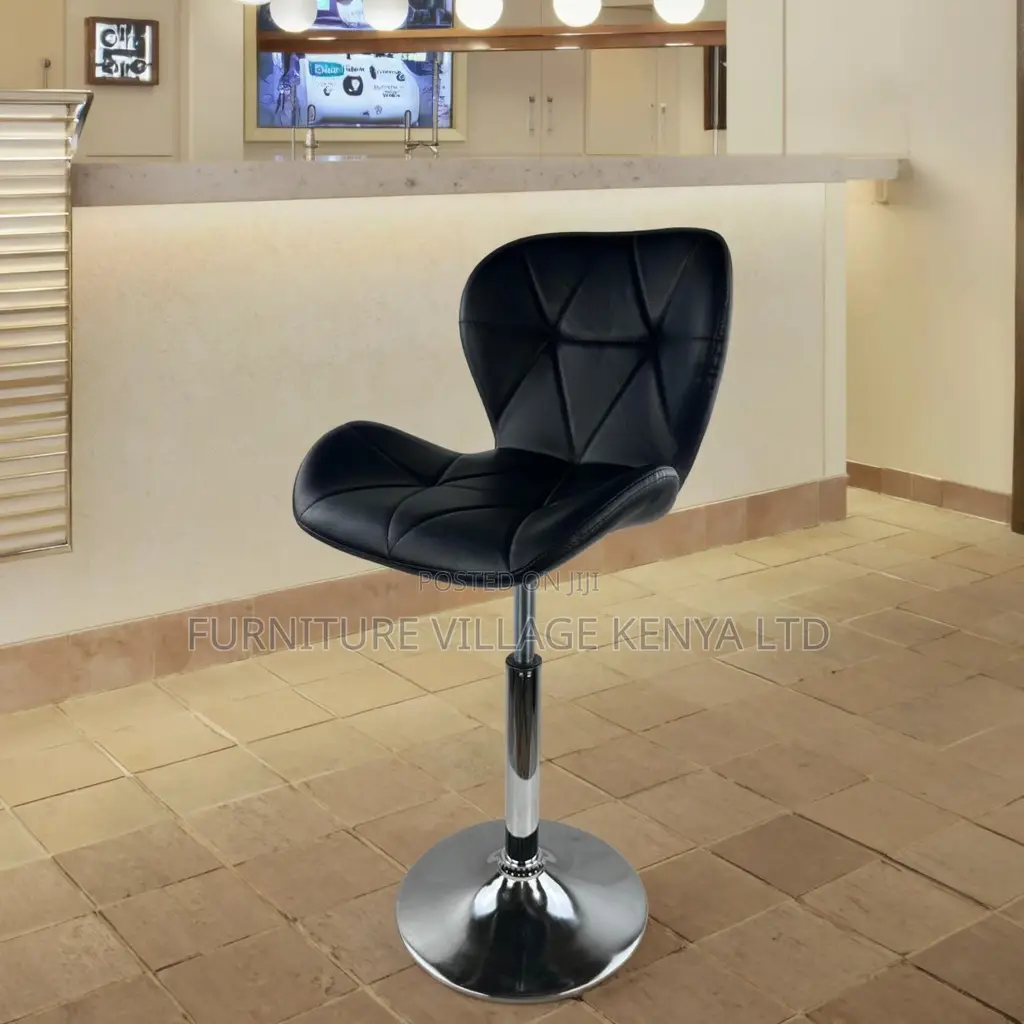 Barstool; Pu Leather Height Adjustable Counter Barstool