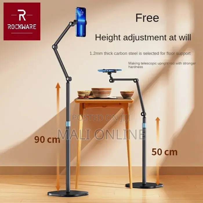 Adjustable Phone Tablet Stand Holder Bracket Telescopic 98cm