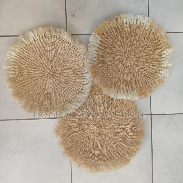 Decorative Sisal Mats . Can Be Used as Placements or Wall Decor - main view