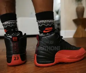 *Air Jordan 12 Black Varsity Red _Sizes:40,41,42,43,44,45_