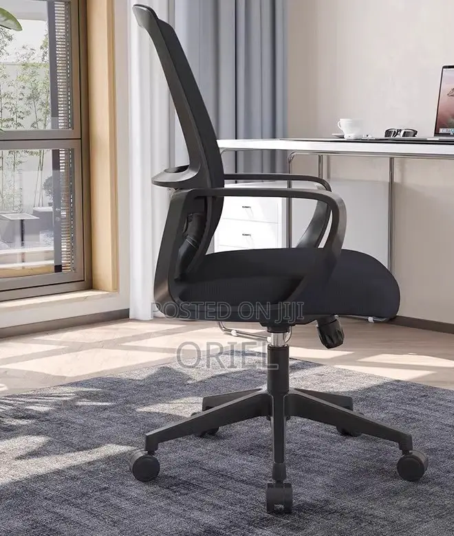 Office Chair : Height Adjustable Mid-Back Mesh Office Chair