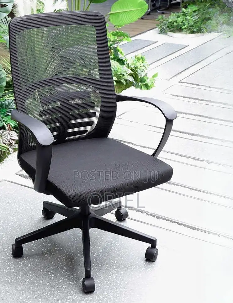 Office Chair : Height Adjustable Mid-Back Mesh Office Chair