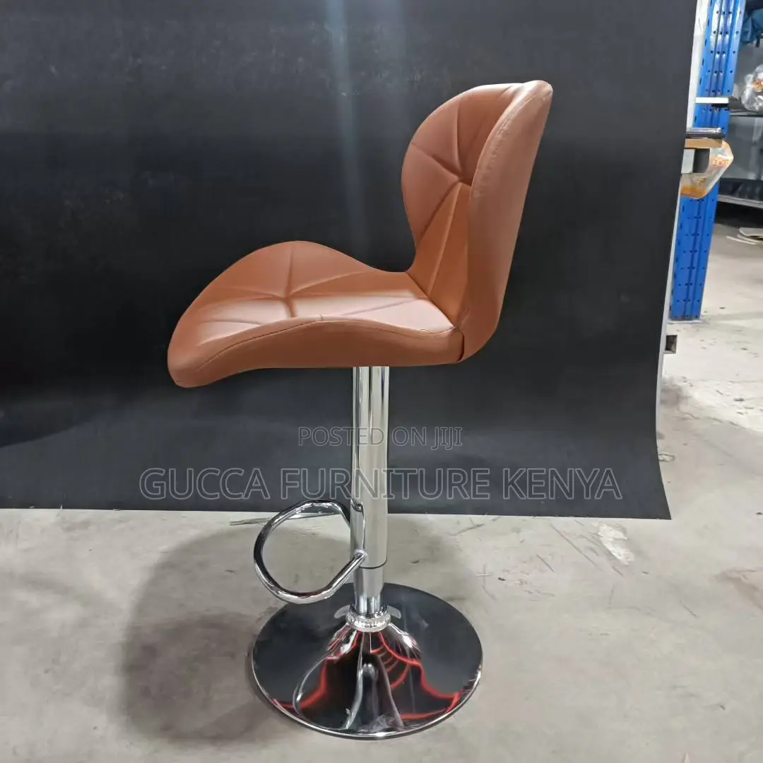 Leather Cushioned Adjustable Counter Barstool