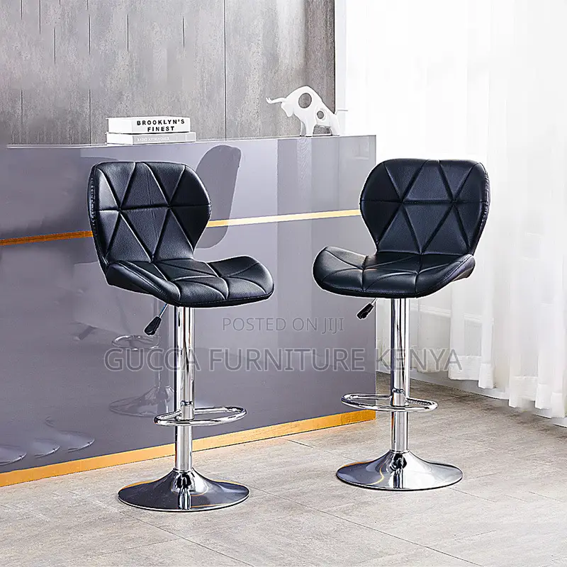 Leather Cushioned Adjustable Counter Barstool