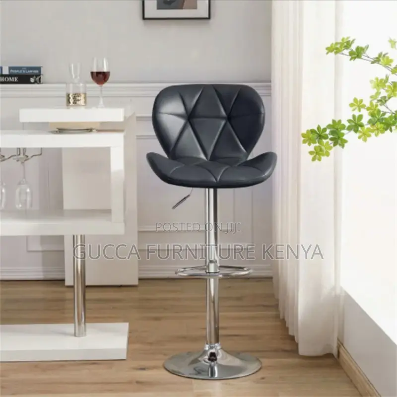 Leather Cushioned Adjustable Counter Barstool