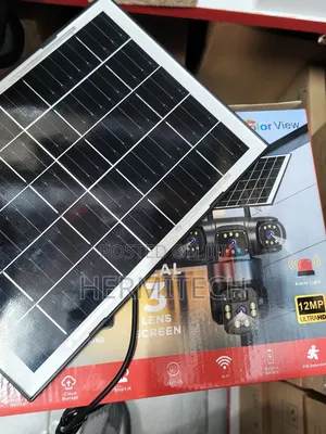 Solar Light Intelligence CCTV With Triple Lens Wifi Camera