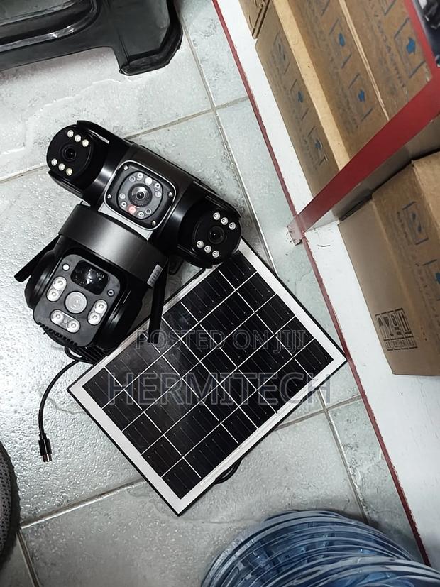 Intelligent Motion Detection Camera Solar Powered CCTV 3= Lenses - thumbnail 2