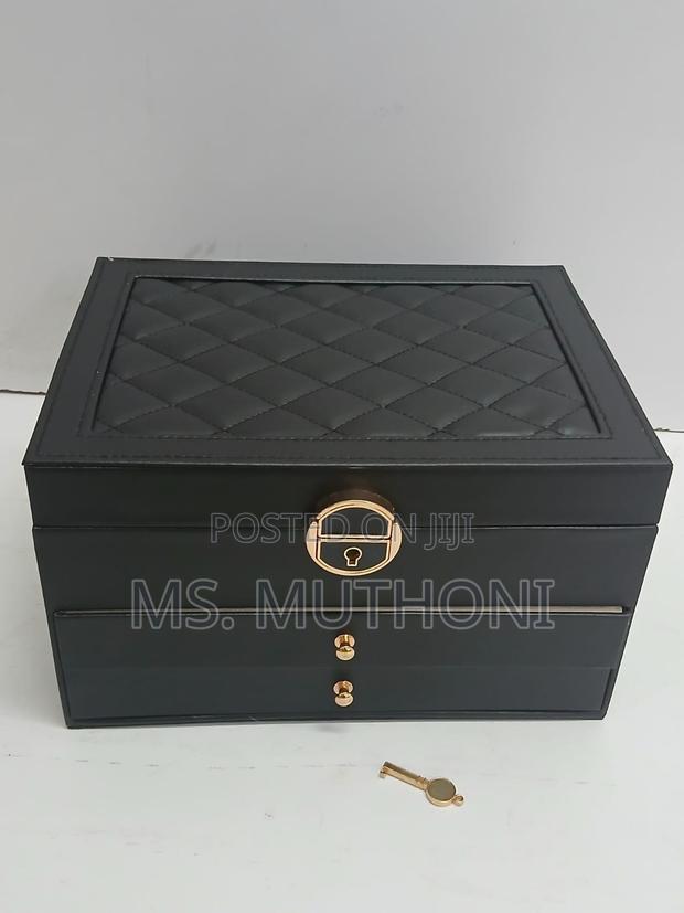 Lockable, Multi-Layered Jewelry Organizer Box, - thumbnail 2