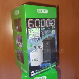 Gelax Powerbank 60000 Mah With Inbuilt Cables Led Power Display