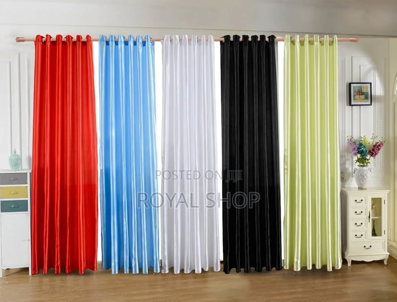 3pc Plain Curtains
