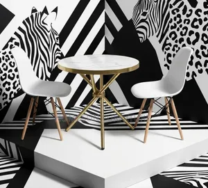 Gold Stand Round Table and Chair