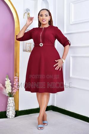 Maroon Skater Official Breastfeeding Friendly Dress - thumbnail 2