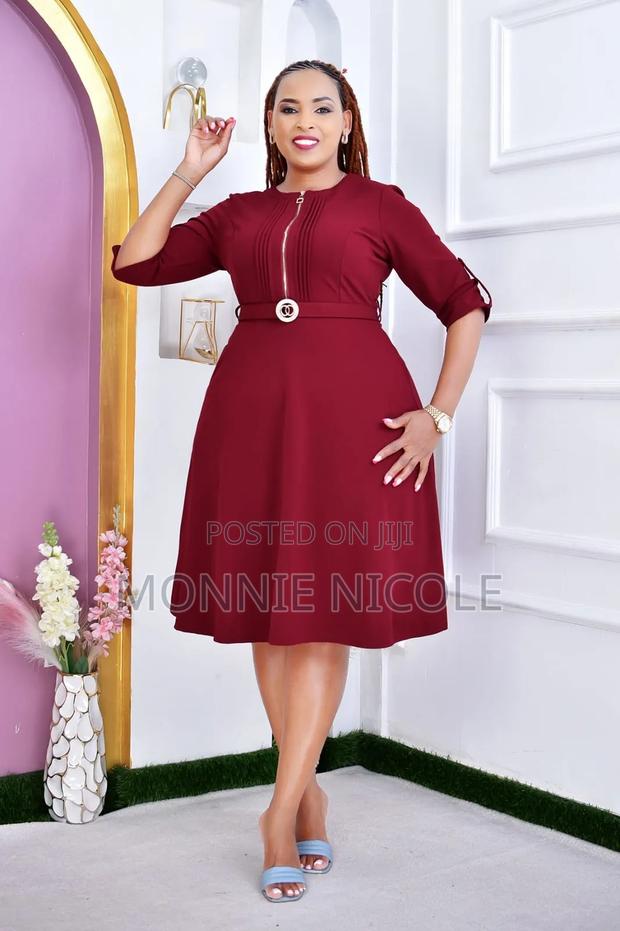 Maroon Skater Official Breastfeeding Friendly Dress - main view
