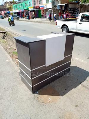 Grey and White 1m Reception Desk