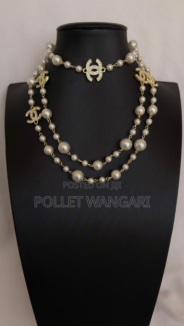 Long Drop Channel Necklace - thumbnail 2