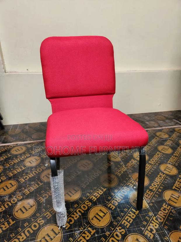 Red Stackable Church Chair - thumbnail 2