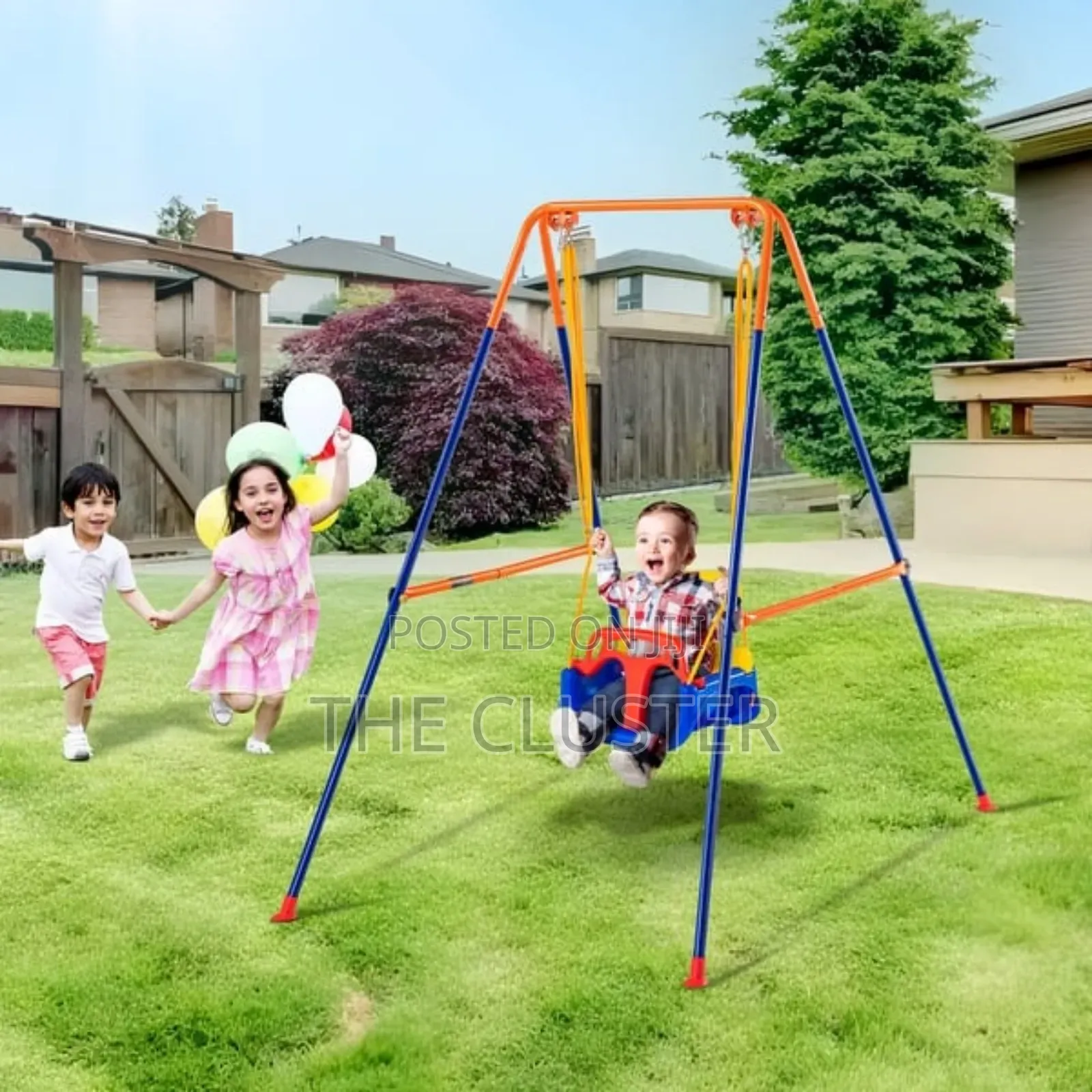 Outdoor Kids Swing Frame Stand – Stable Safe Metal Structure