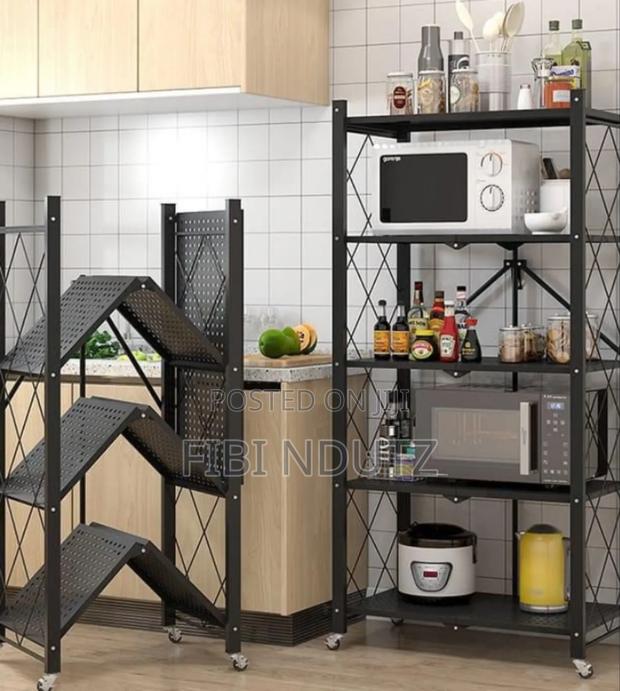 Fancy Foldable Kitchen Rack With Wheels/Kitchen Rack - main view