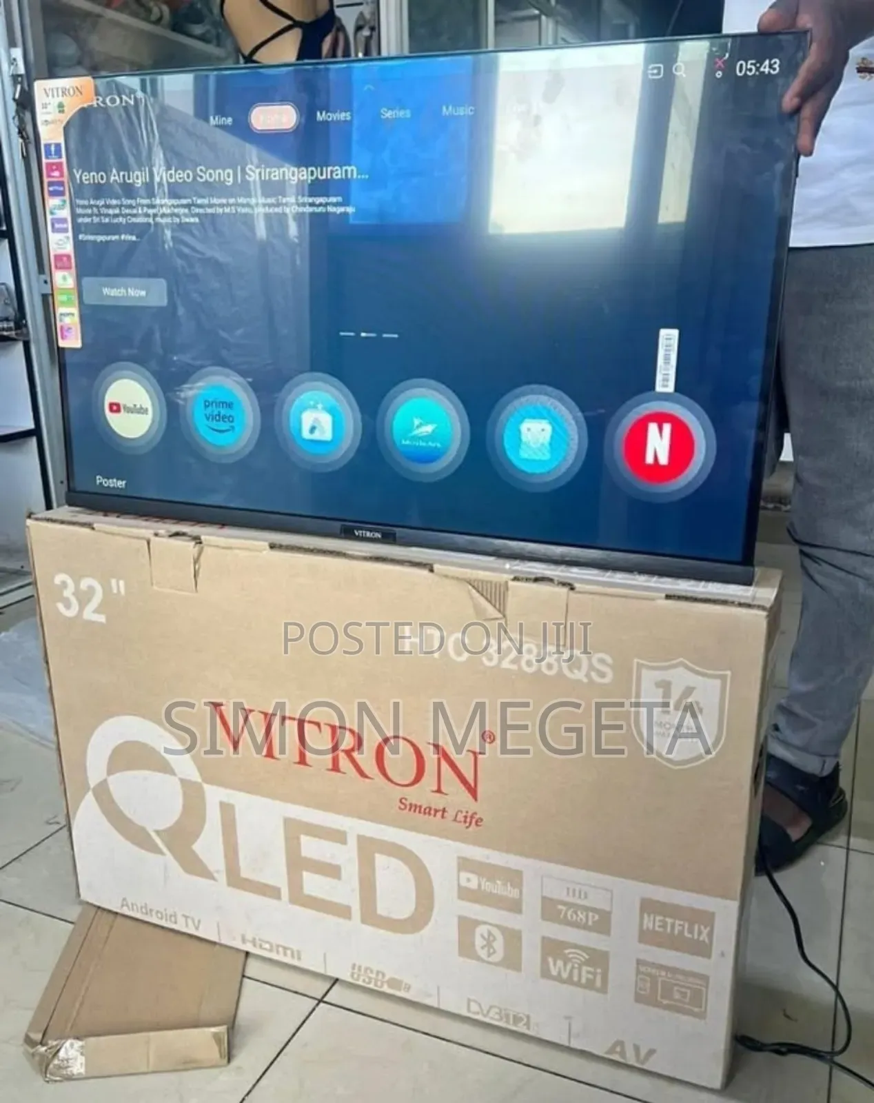Frameless Vitron 32 Inch Qled Tv