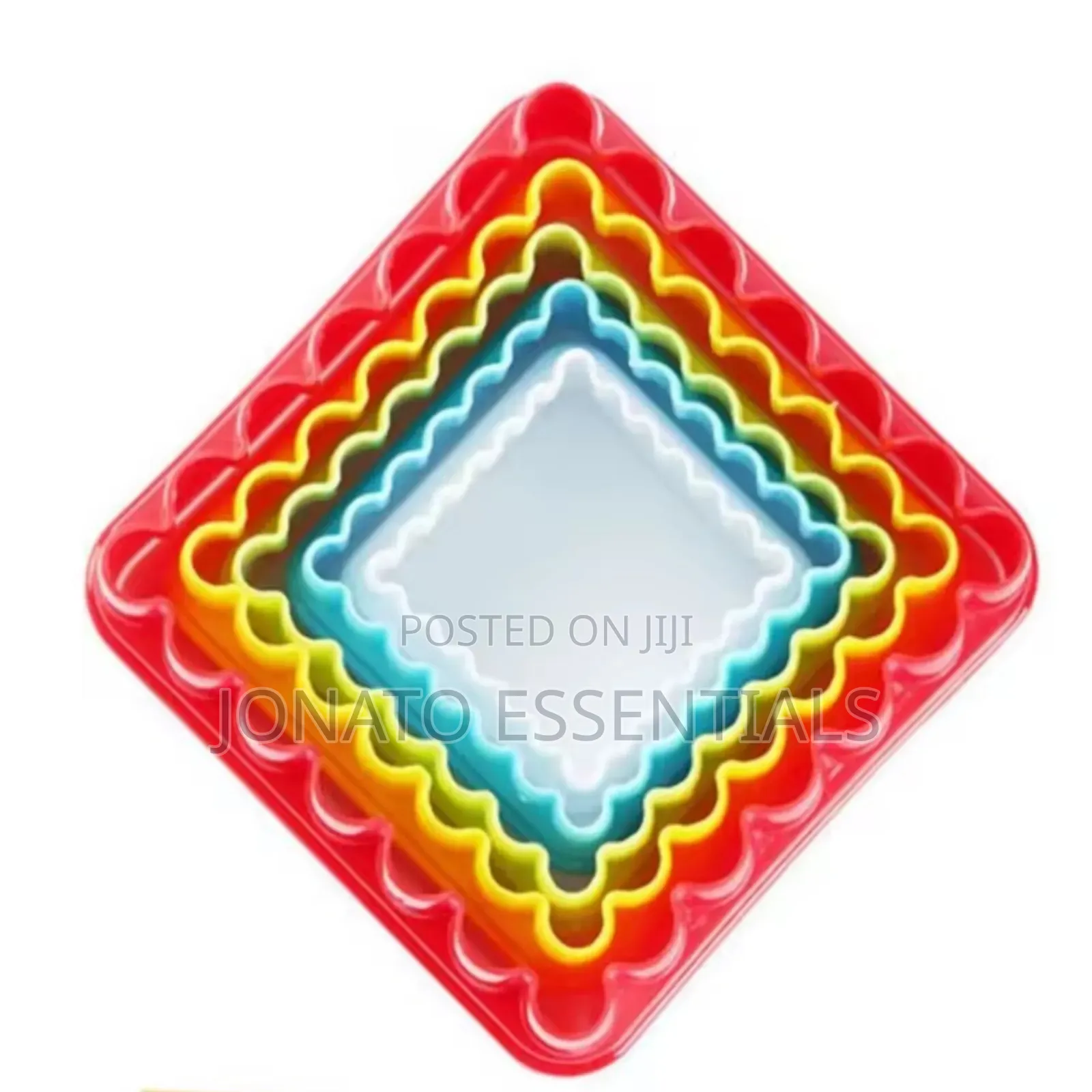 Plastic Cookie Cutters Set - Heart, Flower, Round, Square Shapes