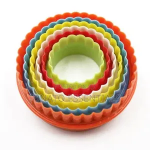 Plastic Cookie Cutters Set - Heart, Flower, Round, Square Shapes