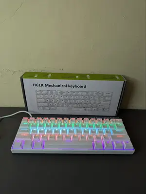 Blue Switch White Mechanical Gaming Keyboard Type C Wired